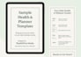 design editable health planner, and fitness templates
